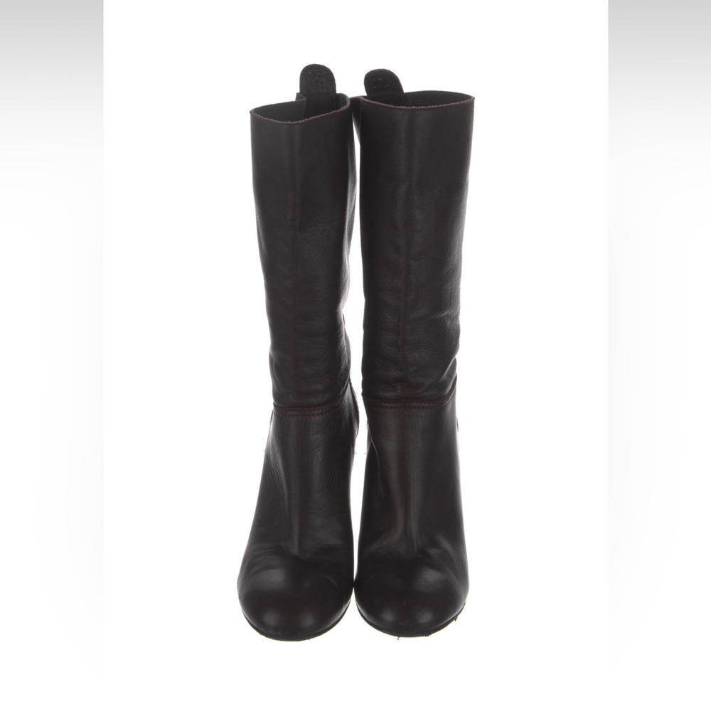 Authentic Chanel CC logo Leather Boots